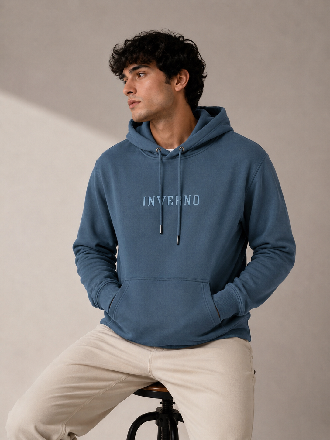 INVERNO Essential Pullover Hoodie – Blue